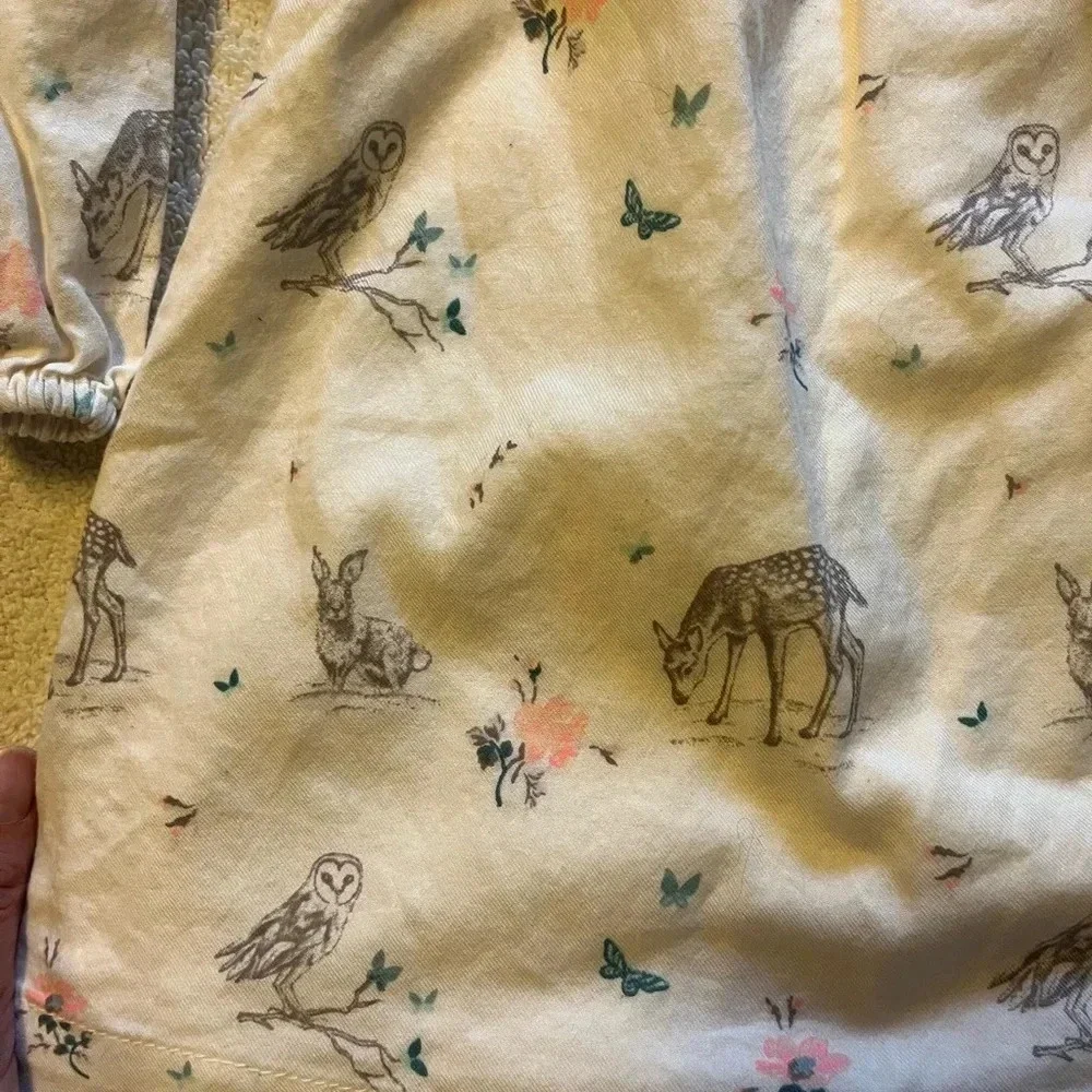 Gap 6-12 month dress, ivory with forest animals